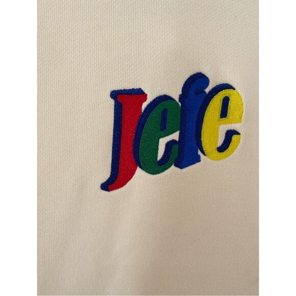 Jefe by Jefe Women's Heavyweight Graphic Streetwear Sweat Set in Ivory Medium - Picture 6 of 13